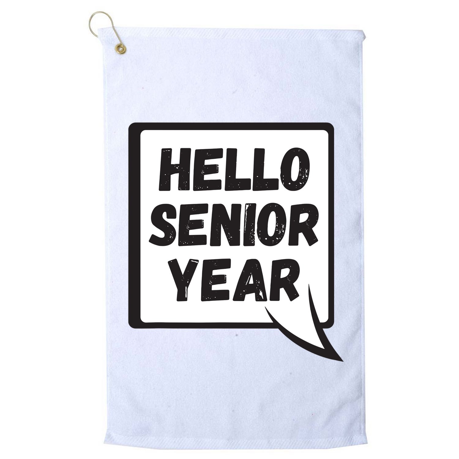 Hello Senior Year Gift Graduation Gift Golf Towel