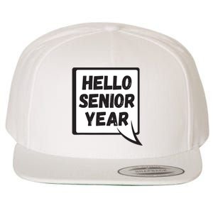 Hello Senior Year Gift Graduation Gift Wool Snapback Cap