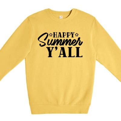 Happy Summer YAll Graphic Premium Crewneck Sweatshirt