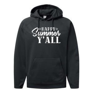 Happy Summer YAll Graphic Performance Fleece Hoodie