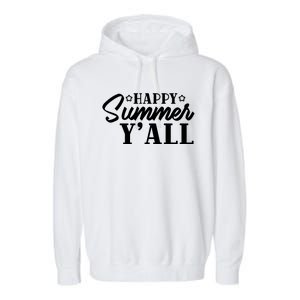 Happy Summer YAll Graphic Garment-Dyed Fleece Hoodie