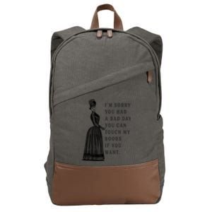 Humor Sorry You Had A Bad Day You Can Touch My Boobs If You Want Cotton Canvas Backpack