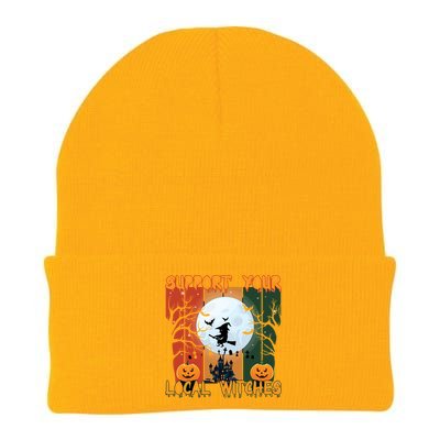 Halloween Support Your Local Witches Humor Gift Knit Cap Winter Beanie