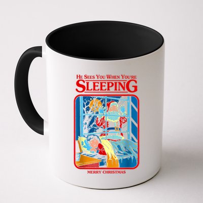 He Sees You When YouRe Sleeping Merry Christmas Mug