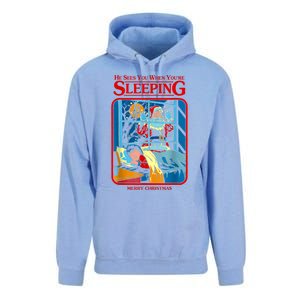 He Sees You When YouRe Sleeping Merry Christmas Unisex Surf Hoodie