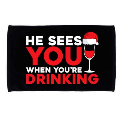 He Sees You When Your Ing Cute Gift Xmas Holidays Christmas Gift Microfiber Hand Towel