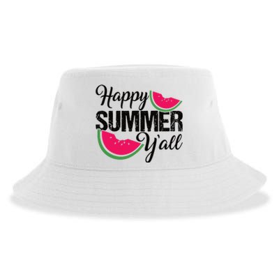 Happy Summer Yall | Summer Watermelon Sustainable Bucket Hat