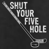 Hockey Shut Your Five Hole Goalie 7 Panel Mesh Trucker Snapback Hat