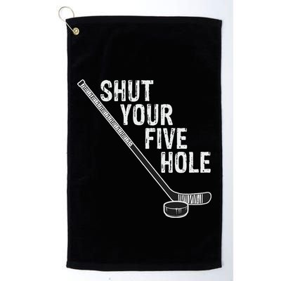 Hockey Shut Your Five Hole Goalie Golf Towel