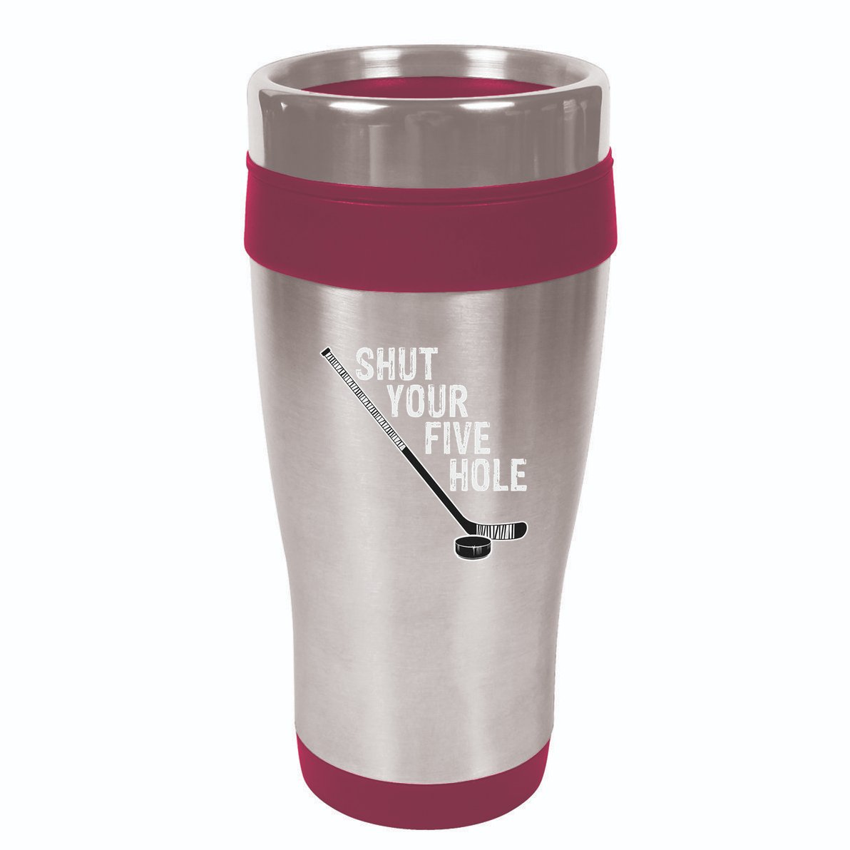 Hockey Shut Your Five Hole Goalie 16oz Travel Tumbler