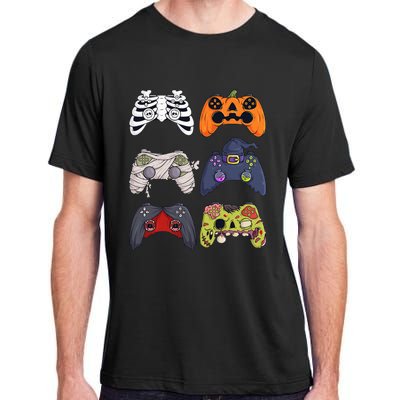 Halloween Skeleton Zombie Gaming Controllers Mummy Adult ChromaSoft Performance T-Shirt