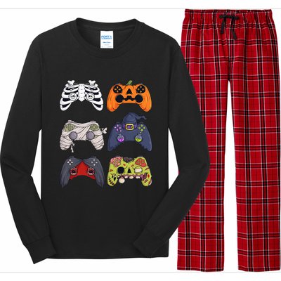 Halloween Skeleton Zombie Gaming Controllers Mummy Long Sleeve Pajama Set