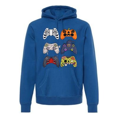 Halloween Skeleton Zombie Gaming Controllers Mummy Premium Hoodie