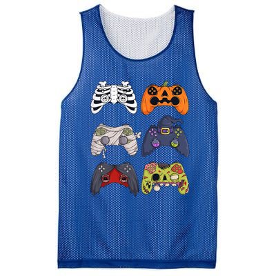 Halloween Skeleton Zombie Gaming Controllers Mummy Mesh Reversible Basketball Jersey Tank