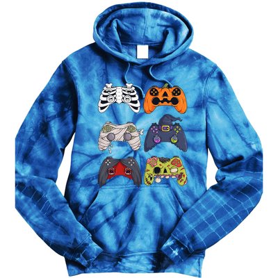 Halloween Skeleton Zombie Gaming Controllers Mummy Tie Dye Hoodie