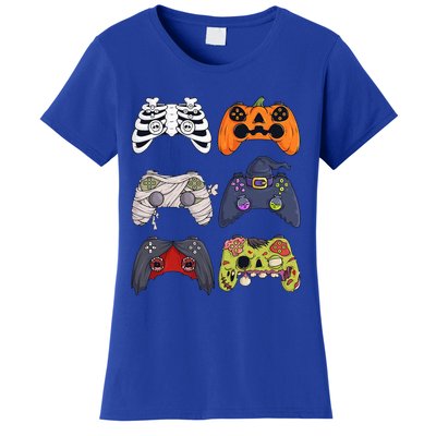 Halloween Skeleton Zombie Gaming Controllers Mummy Women's T-Shirt