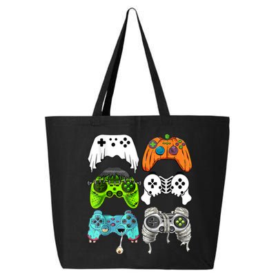 Halloween Skeleton Zombie Gaming Controllers Mummy Game 25L Jumbo Tote