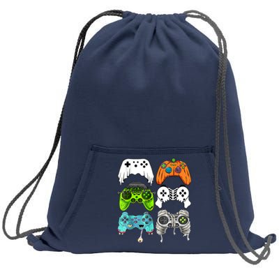 Halloween Skeleton Zombie Gaming Controllers Mummy Game Sweatshirt Cinch Pack Bag