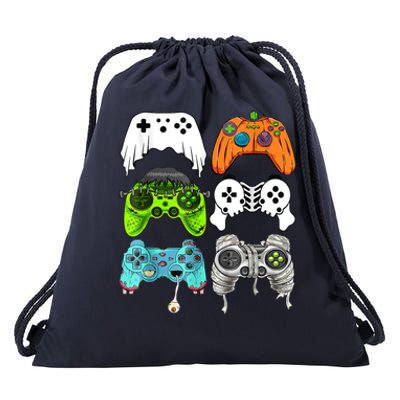 Halloween Skeleton Zombie Gaming Controllers Mummy Game Drawstring Bag