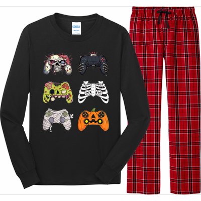 Halloween Skeleton Zombie Gaming Controllers Mummy Long Sleeve Pajama Set