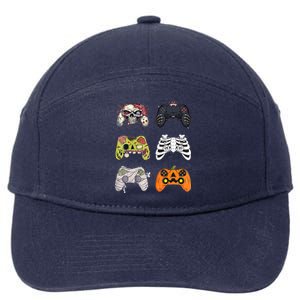 Halloween Skeleton Zombie Gaming Controllers Mummy 7-Panel Snapback Hat