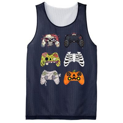 Halloween Skeleton Zombie Gaming Controllers Mummy Mesh Reversible Basketball Jersey Tank