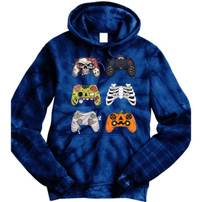 Halloween Skeleton Zombie Gaming Controllers Mummy Tie Dye Hoodie