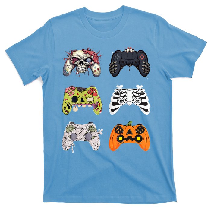 Halloween Skeleton Zombie Gaming Controllers Mummy T-Shirt