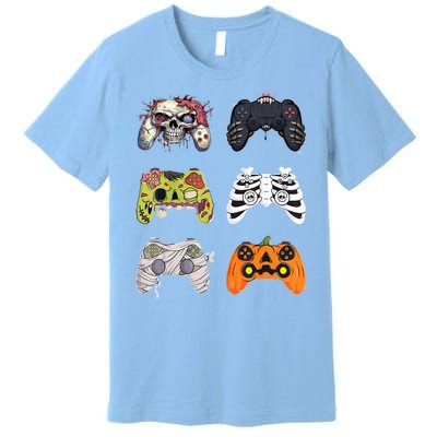 Halloween Skeleton Zombie Gaming Controllers Mummy Premium T-Shirt