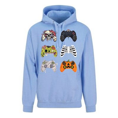 Halloween Skeleton Zombie Gaming Controllers Mummy Unisex Surf Hoodie