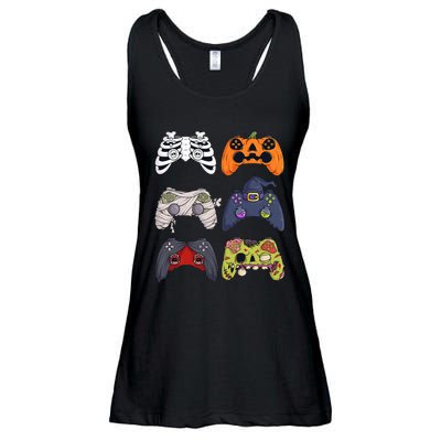 Halloween Skeleton Zombie Gaming Controllers Mummy Ladies Essential Flowy Tank