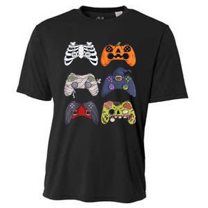 Halloween Skeleton Zombie Gaming Controllers Mummy Cooling Performance Crew T-Shirt