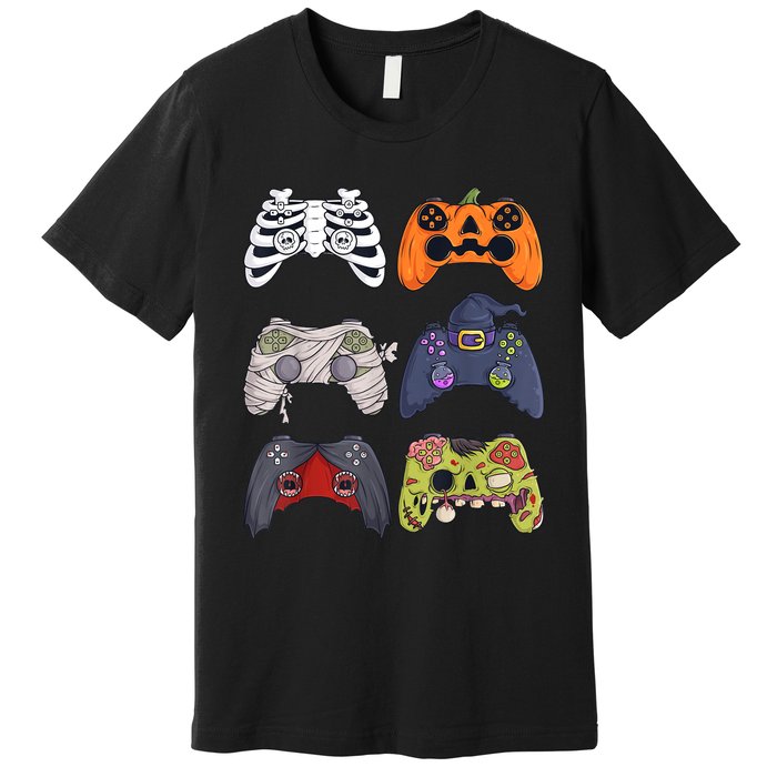 Halloween Skeleton Zombie Gaming Controllers Mummy Premium T-Shirt