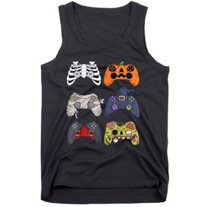 Halloween Skeleton Zombie Gaming Controllers Mummy Tank Top