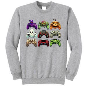 Halloween Skeleton Zombie Gaming Controllers Mummy Tall Sweatshirt