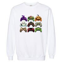 Halloween Skeleton Zombie Gaming Controllers Mummy Garment-Dyed Sweatshirt