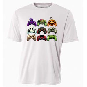 Halloween Skeleton Zombie Gaming Controllers Mummy Cooling Performance Crew T-Shirt