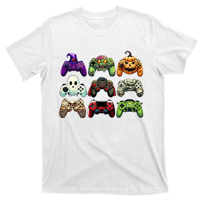 Halloween Skeleton Zombie Gaming Controllers Mummy T-Shirt