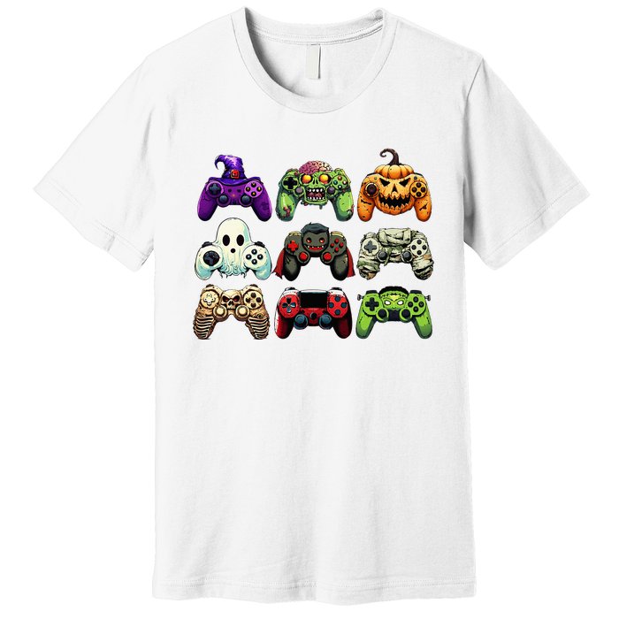 Halloween Skeleton Zombie Gaming Controllers Mummy Premium T-Shirt