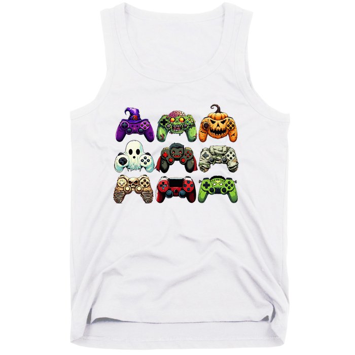 Halloween Skeleton Zombie Gaming Controllers Mummy Tank Top