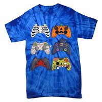 Halloween Skeleton Zombie Gaming Controllers Mummy Tie-Dye T-Shirt