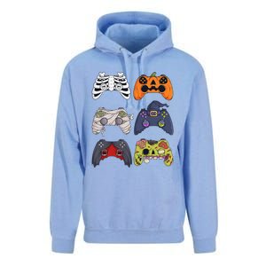 Halloween Skeleton Zombie Gaming Controllers Mummy Unisex Surf Hoodie