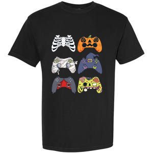 Halloween Skeleton Zombie Gaming Controllers Mummy Boy Kids 9060 Garment-Dyed Heavyweight T-Shirt