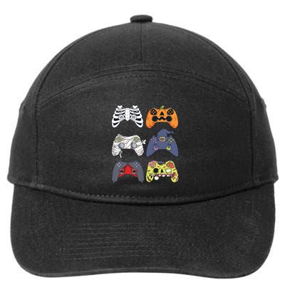 Halloween Skeleton Zombie Gaming Controllers Mummy Boy Kids 9060 7-Panel Snapback Hat