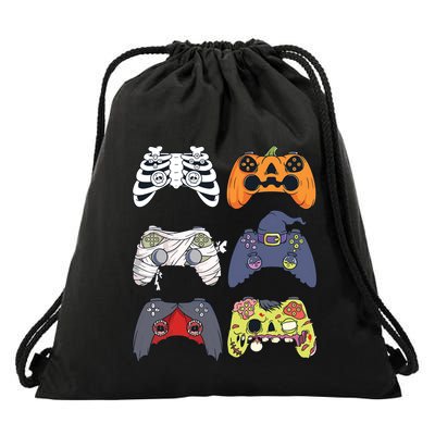 Halloween Skeleton Zombie Gaming Controllers Mummy Boy Kids 9060 Drawstring Bag