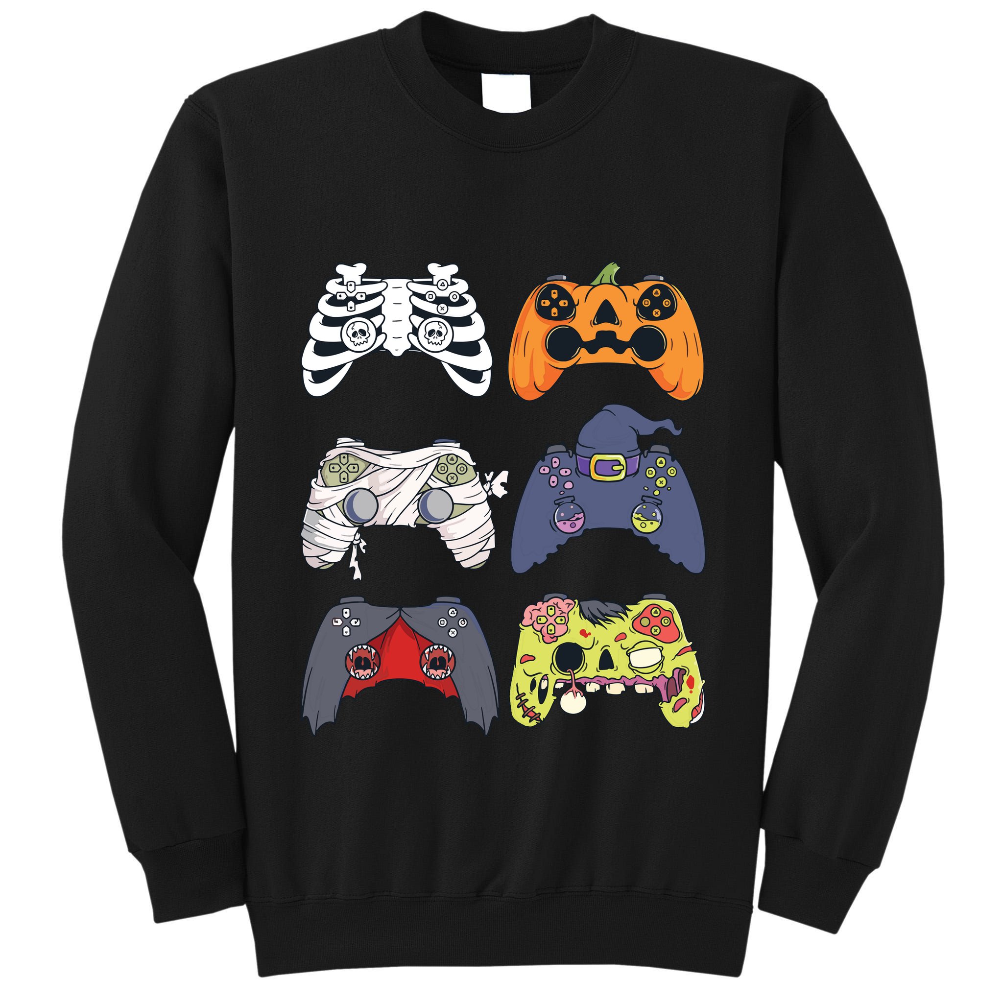 Halloween Skeleton Zombie Gaming Controllers Mummy Boy Kids 9060 Tall Sweatshirt