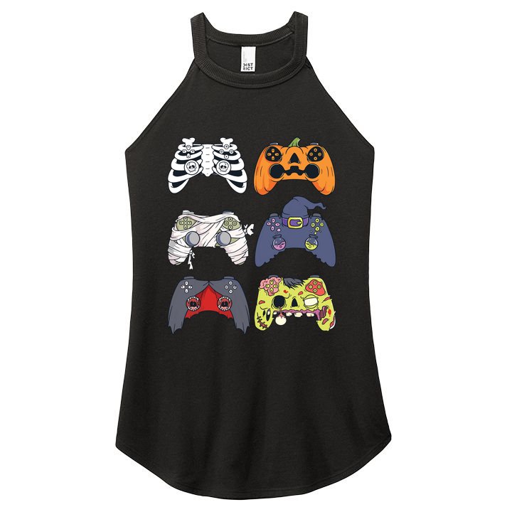 Halloween Skeleton Zombie Gaming Controllers Mummy Boy Kids 9060 Women's Perfect Tri Rocker Tank