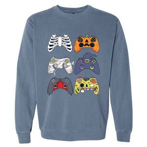 Halloween Skeleton Zombie Gaming Controllers Mummy Boy Kids 9060 Garment-Dyed Sweatshirt