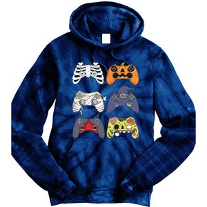 Halloween Skeleton Zombie Gaming Controllers Mummy Boy Kids 9060 Tie Dye Hoodie