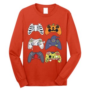 Halloween Skeleton Zombie Gaming Controllers Mummy Boy Kids 9060 Long Sleeve Shirt